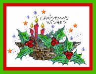 Candles in Basket Card